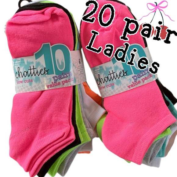 🌸20 Pairs Ladies NWT Low Cut Socks - Picture 1 of 4